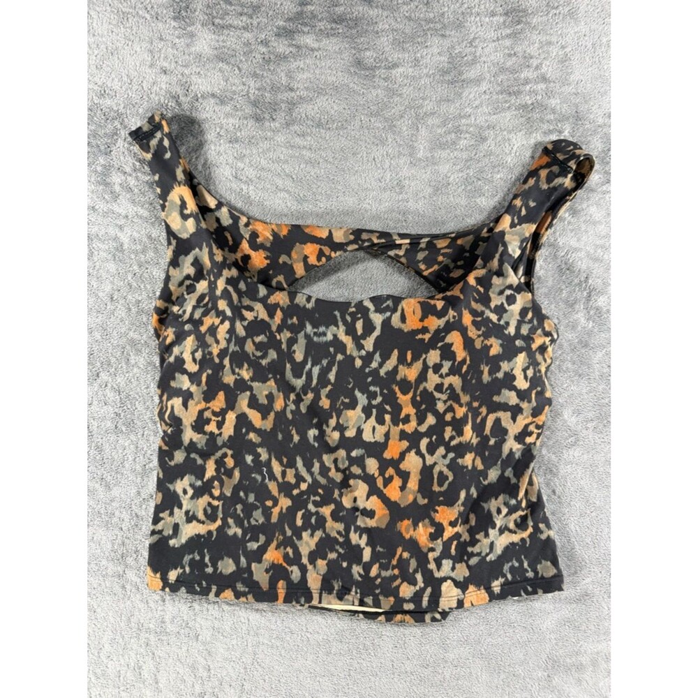 Fabletics Oasis Twist Built In Bra Tank Cheetah Print 3X Workout NEW